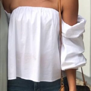 White off the shoulder top
